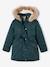 Glittery Parka Lined in Faux Fur, for Girls blush+emerald green 