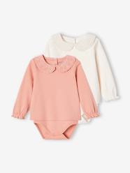 Baby-T-shirts & Roll Neck T-Shirts-T-Shirts-Pack of 2 Bodysuit Tops in Organic Cotton for Babies