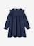 Ruffled Dress in Light Denim, for Girls deep blue 