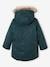 Glittery Parka Lined in Faux Fur, for Girls blush+emerald green 