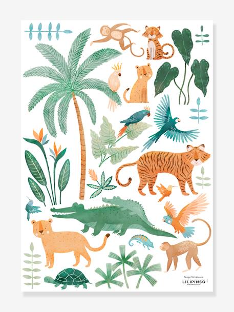 LILIPINSO Jungle Animals sticker sheet green 