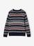 Jacquard Knit Jumper, Round Neckline, for Boys night blue 