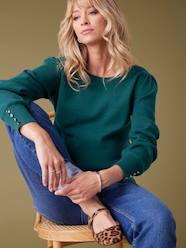 Maternity-Knitwear-Fine Knit Jumper with Golden Button Details, by ENVIE DE FRAISE