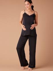 Maternity-Nightwear & Loungewear-Fluid, Satiny-Effect Pyjamas for Maternity, by ENVIE DE FRAISE