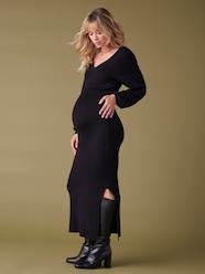 Maternity-Nursing Clothes-Long Dress in Rib Knit for Maternity, by ENVIE DE FRAISE