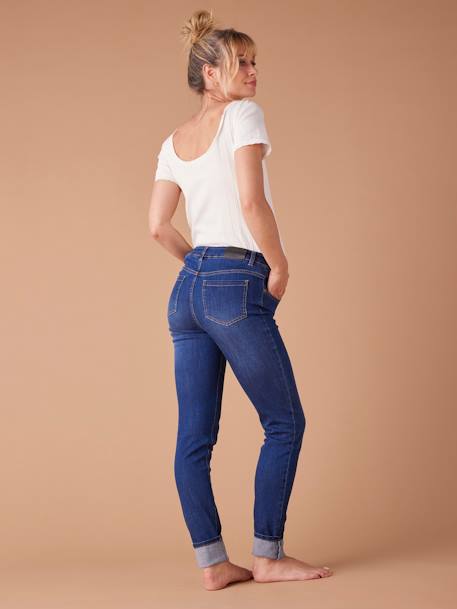 Skinny Leg Jeans for Maternity, ENVIE DE FRAISE black denim+deep blue 