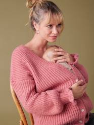 Maternity-Knitwear-Nursing Special Top/Cardigan in Rib Knit, by ENVIE DE FRAISE