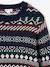 Jacquard Knit Jumper, Round Neckline, for Boys night blue 