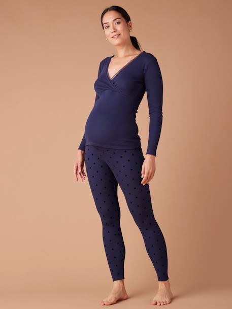 2-Piece Loungewear Set for Maternity by ENVIE DE FRAISE navy blue 