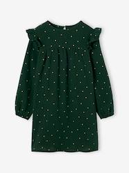 Girls-Dresses-Dress with Ruffles on the Shoulders, in Cotton Gauze