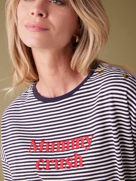 Mummy Crush Sweatshirt-Like Top for Maternity, ENVIE DE FRAISE navy blue 