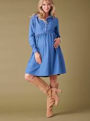 Maternity-Nursing Clothes-Denim Dress for Maternity & Nursing