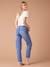 Mom Jeans with Removable Belly Band for Maternity, ENVIE DE FRAISE deep blue+stone 