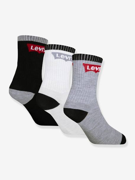 Pack of 3 pairs of regular cut Batwing socks LEVI'S KID'S black+navy blue+rose 