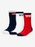 Pack of 3 pairs of regular cut Batwing socks LEVI'S KID'S black+navy blue+rose 