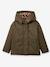 CYRILLUS leopard-lined parka for girls khaki 