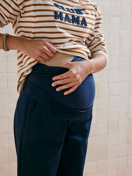 Chino Trousers for Maternity navy blue 