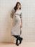 Long Knitted Dress for Maternity marl beige 