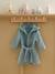 Animal Dressing Gown in Organic Cotton* Gauze for Babies peacock blue 