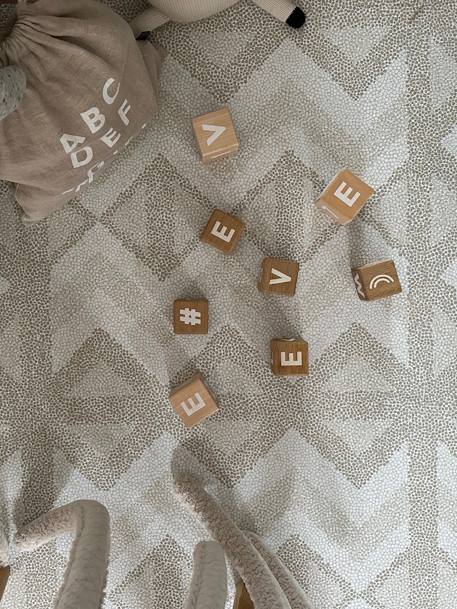 Kilim EEVEVE puzzle play mat green+sandy beige 