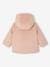 Coat in Woollen Cloth for Babies marl grey+rose 