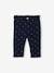 Corduroy Paperbag Trousers for Babies aqua green+navy blue 