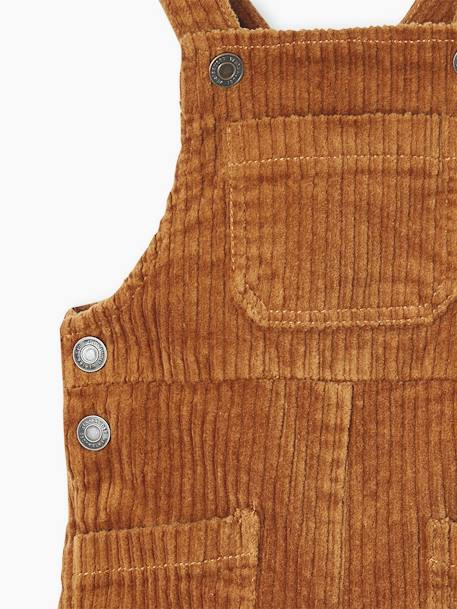 Wide-Cut Corduroy Dungarees for Baby Boys caramel 