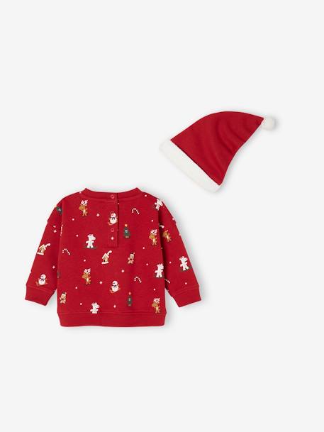 Christmas Gift Box with Sweatshirt + Beanie for Babies red 