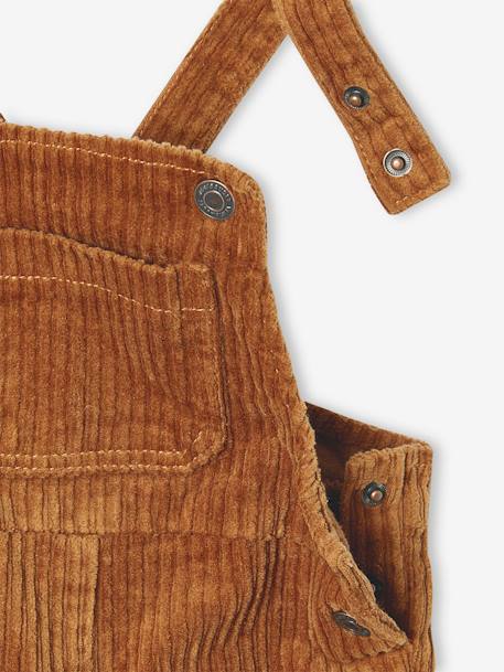 Wide-Cut Corduroy Dungarees for Baby Boys caramel 