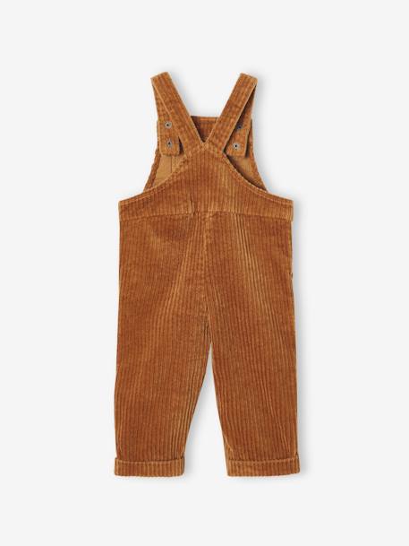 Wide-Cut Corduroy Dungarees for Baby Boys caramel 