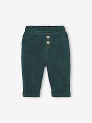 Baby-Trousers & Jeans-Corduroy Trousers with Polar Fleece Lining, for Babies