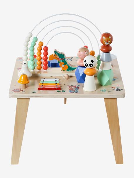 Musical Activity Table in 100% FSC Wood, Happy Animals wood 