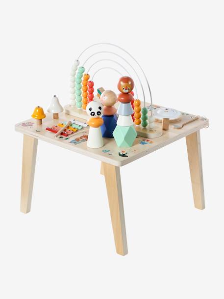 Musical Activity Table in 100% FSC Wood, Happy Animals wood 