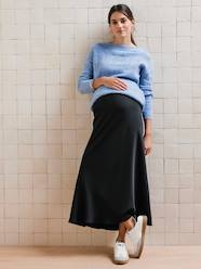 Maternity-Skirts-Long Sateen Skirt for Maternity