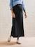 Long Sateen Skirt for Maternity black 