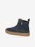 Leather Boots with Elastic & Zip, for Girls camel+navy blue 