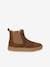 Leather Boots with Elastic & Zip, for Girls camel+navy blue 