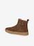 Leather Boots with Elastic & Zip, for Girls camel+navy blue 