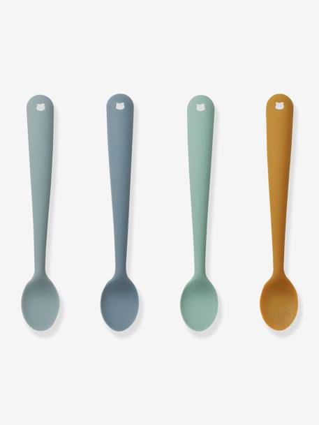 Set of 4 LIEWOOD Siv learning spoons blue+rose 