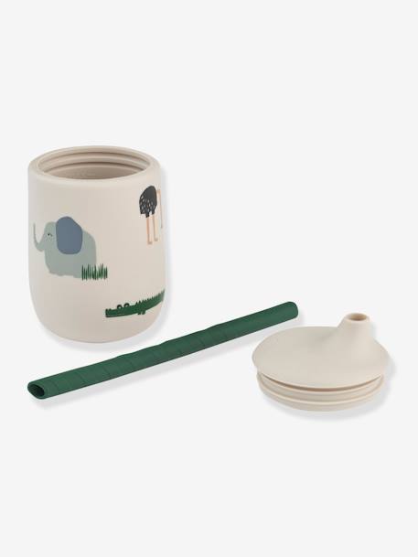 Ellis silicone cup with straw - LIEWOOD beige+ecru 