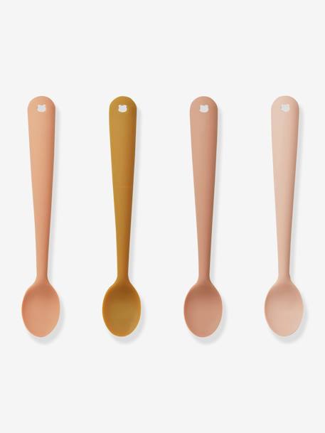 Set of 4 LIEWOOD Siv learning spoons blue+rose 