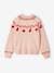 Jacquard Knit Christmas Cardigan with Shimmery Details for Girls rosy 