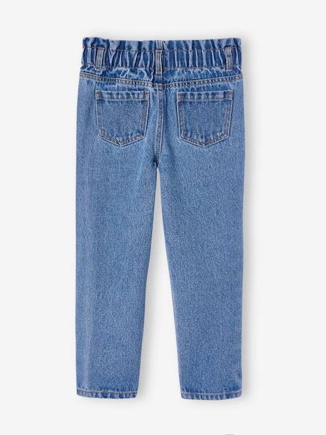 Paperbag Jeans, Heart-Shaped Pockets, for Girls brut denim+medium blue 