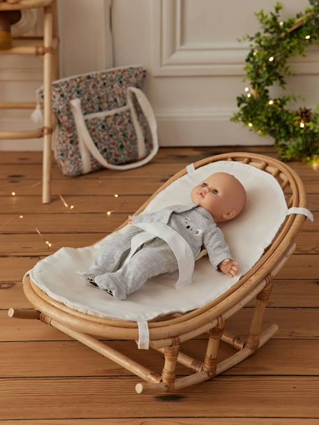 Baby Bouncer for Dolls in Rattan beige 