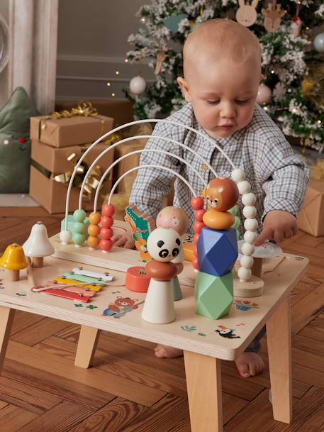 Musical Activity Table in 100% FSC Wood, Happy Animals wood 