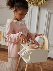 Toys-Dolls & Soft Dolls-High Chair in FSC® Wood & Wicker