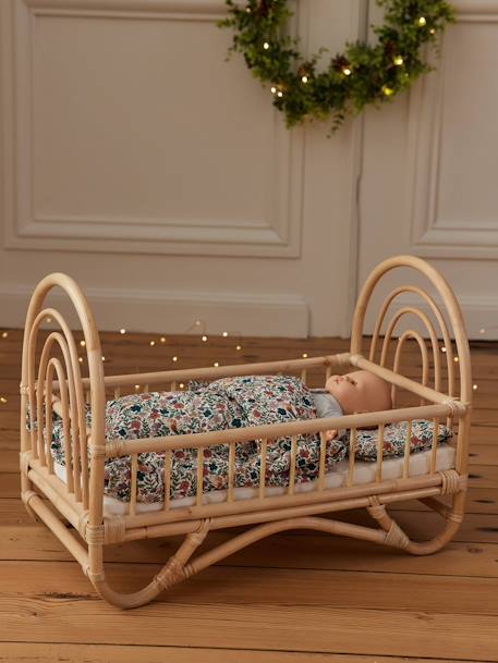 Rattan Toy Bed beige 