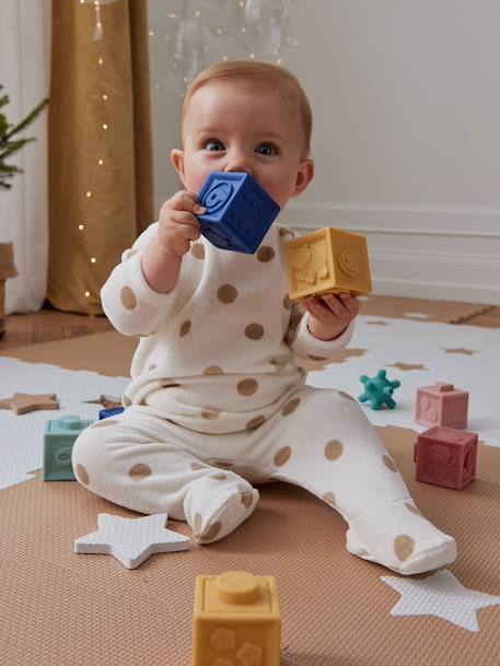 Set of 6 Cubes & Sensory Balls multicoloured 