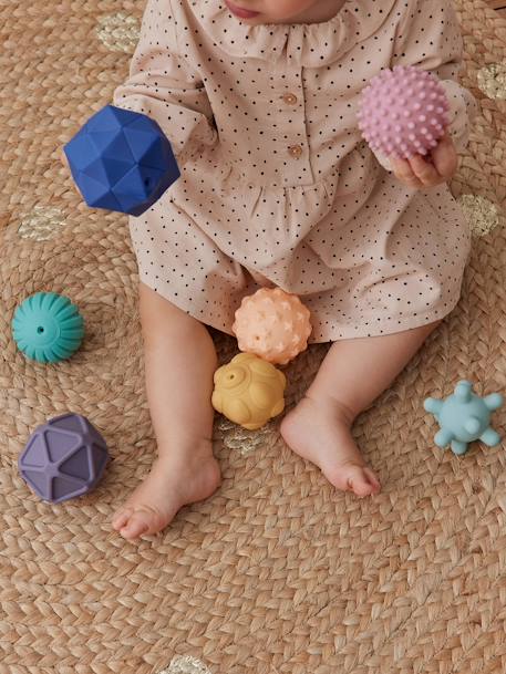 Set of 8 Sensory Balls multicoloured 