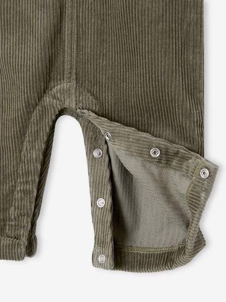 Corduroy Dungarees for Baby Boys olive+Red 